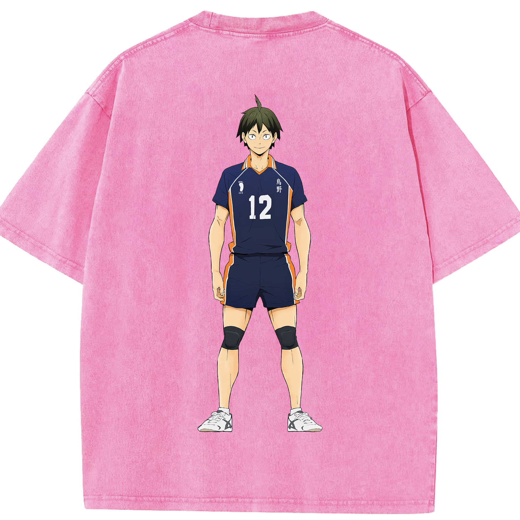 （画像用） ハイキュー!! Haikyu!! 綿100% ヴィンテージ風 半袖Tシャツ（背面プリント）